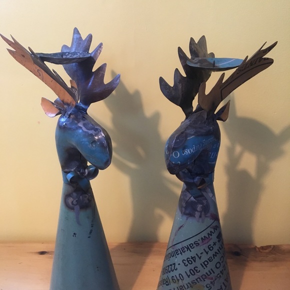 Rustic candleholders reclaimed oil drums unique - Picture 6 of 8